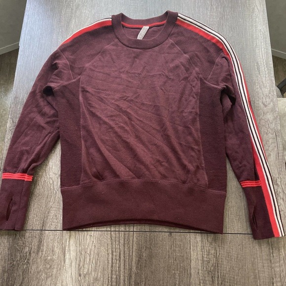 Athleta Merino Wool Blend Sweater Canyon Color Block Apres Ski Women Small - Picture 1 of 7